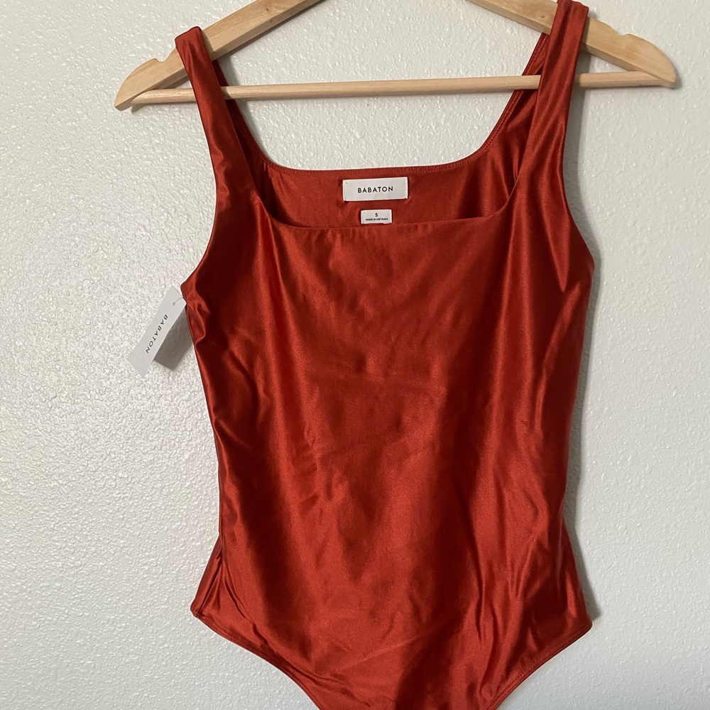 Aritzia Babaton Satinette Bodysuit Tank